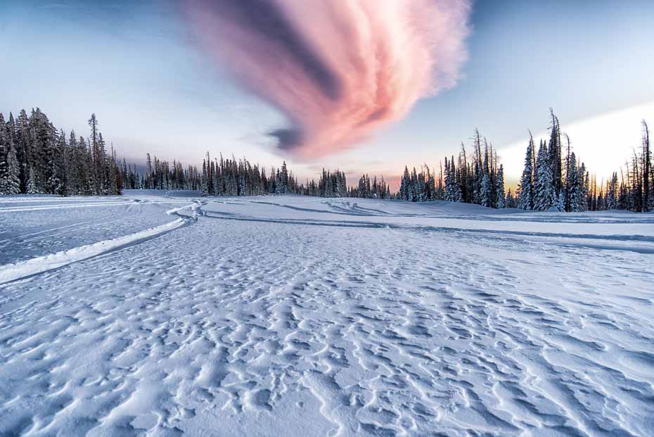Out of this World | Sunset over snowy landscape by Mark Ruckman